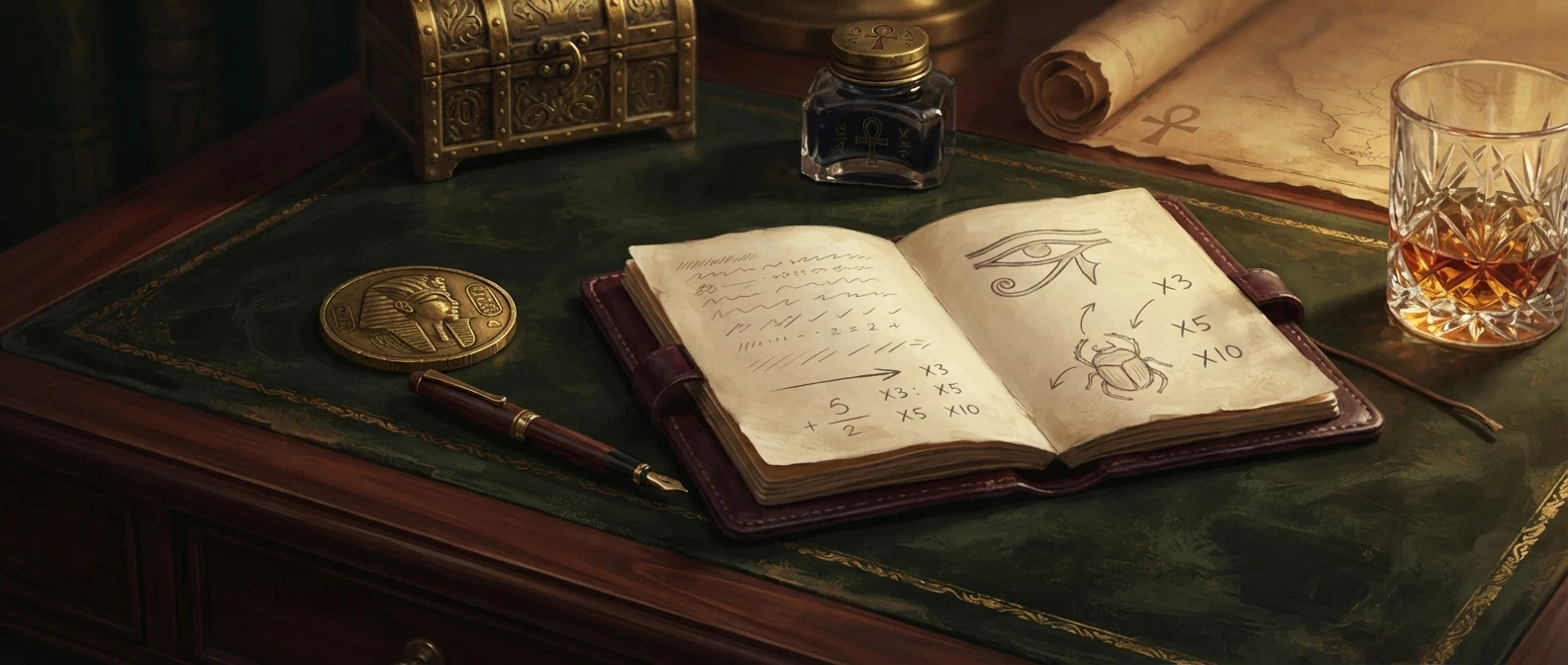 Concept image of planning and discipline representing a real Reel of Ra strategy